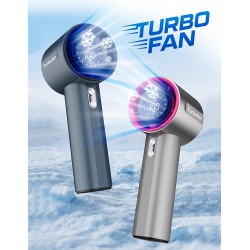 Ventilateur Turbo Fan Batterie 4000 mah couleur Bleu Foncé