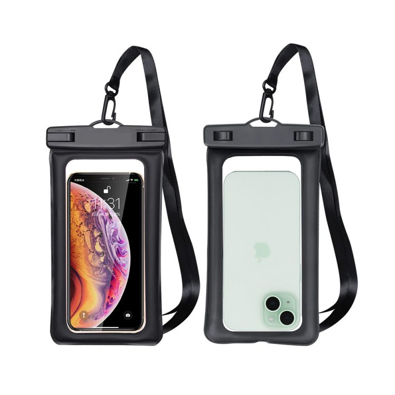 Pochette étanche et flottante pour Smartphone jusqu'à 6.8" - noir