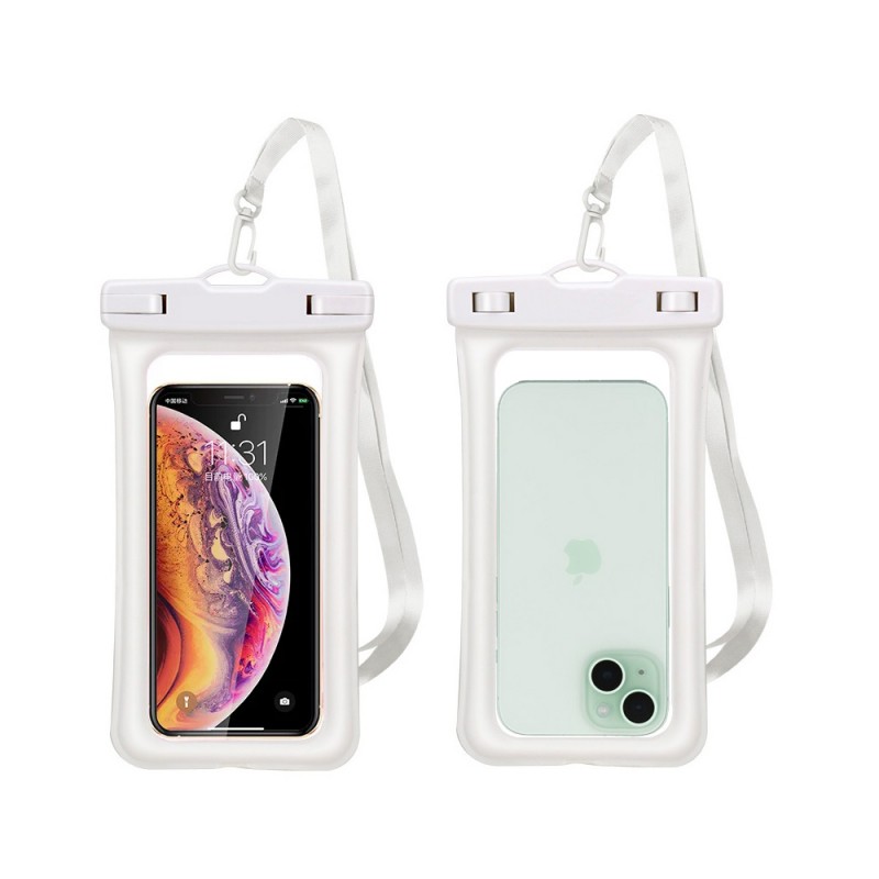 Pochette étanche et flottante pour Smartphone jusqu'à 6.9" - blanc