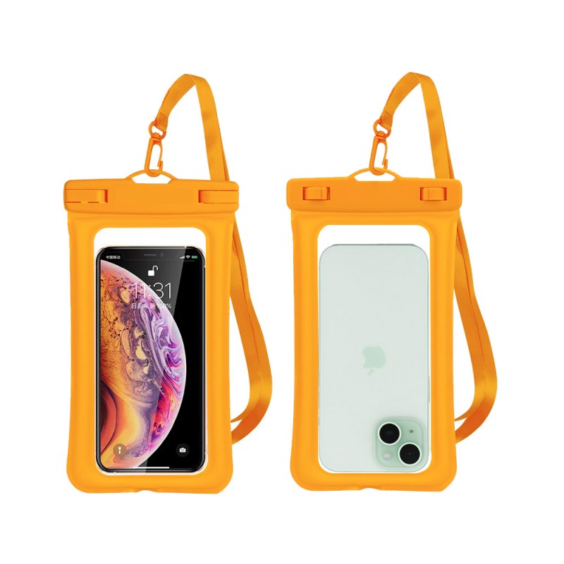 Pochette étanche et flottante pour Smartphone jusqu'à 6.9" - Orange