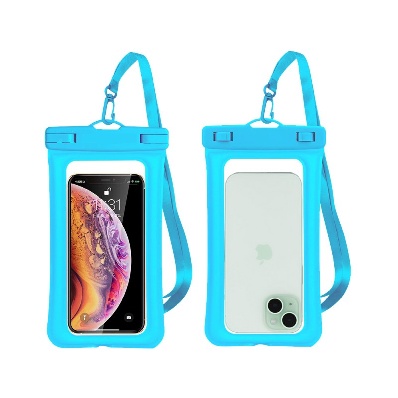 Pochette étanche et flottante pour Smartphone jusqu'à 6.9" - Bleue