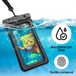 Pochette étanche et flottante pour Smartphone jusqu'à 6.9" - Bleue