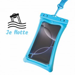 Pochette étanche et flottante pour Smartphone jusqu'à 6.9" - Bleue