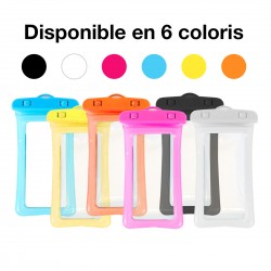 Pochette étanche et flottante pour Smartphone jusqu'à 6.9" - Bleue