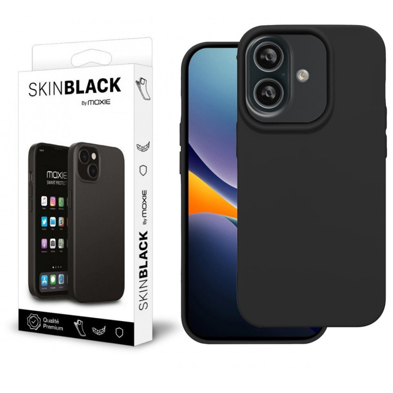 Coque de protection ultra fine noire pour iPhone 17