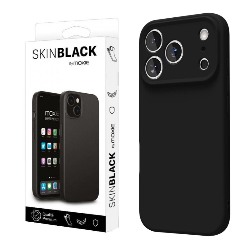 Coque de protection ultra fine noire pour iPhone 17 Pro Max