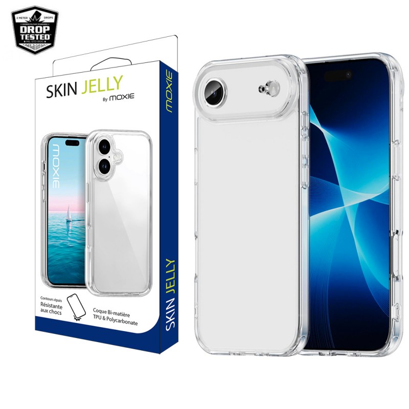 Coque renforcée Moxie transparente en TPU et Polycarbonate pour iPhone 17 Air
