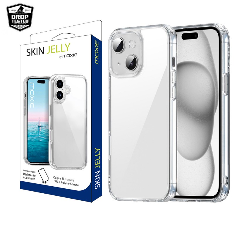 Coque renforcée Moxie transparente en TPU et Acrylique pour iPhone 14 Plus