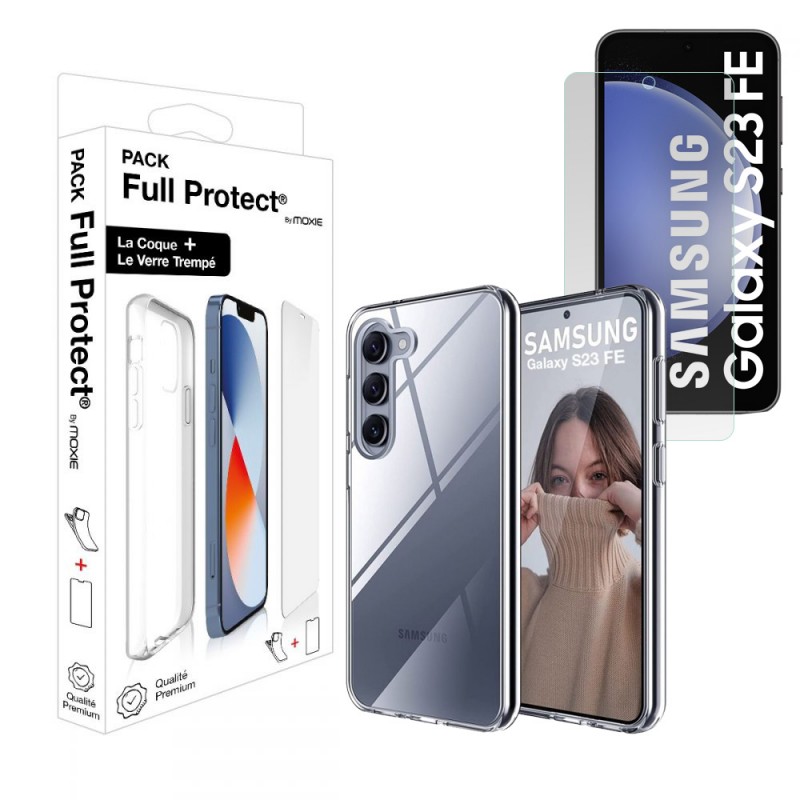 Pack 1 coque tpu transparente + 1 glass  2.5D Samsung galaxy S25 Fe