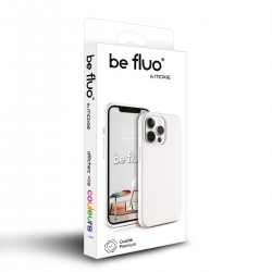 Coque Silicone Moxie BeFluo Fine et Légère pour iPhone 17 Air, Intérieur Microfibre - Blanc