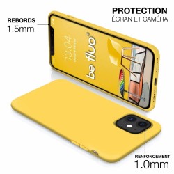 Coque Silicone Moxie BeFluo Fine et Légère pour iPhone 17 Air, Intérieur Microfibre - Jaune