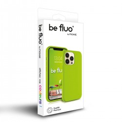 Coque Silicone Moxie BeFluo Fine et Légère pour iPhone 17 Air, Intérieur Microfibre - Vert pomme