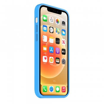 Coque Silicone Moxie BeFluo Fine et Légère pour iPhone 17 Pro, Intérieur Microfibre - Bleu clair