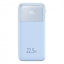 Batterie de secours avec affichage digital capacité 10000 mAh - Bleu clair