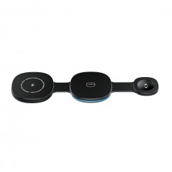 Chargeur sans fil 3en1 compact 15W - noir