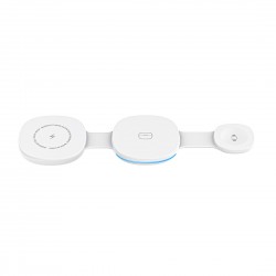 Chargeur sans fil 3en1 compact 15W - Blanc