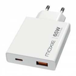 Chargeur ultra Plat 65W double entrée pour Ordi,tablettes,téléphones