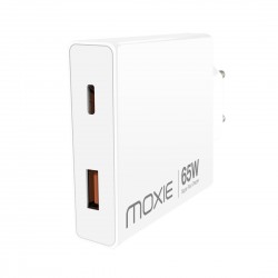 Chargeur ultra Plat 65W double entrée pour Ordi,tablettes,téléphones