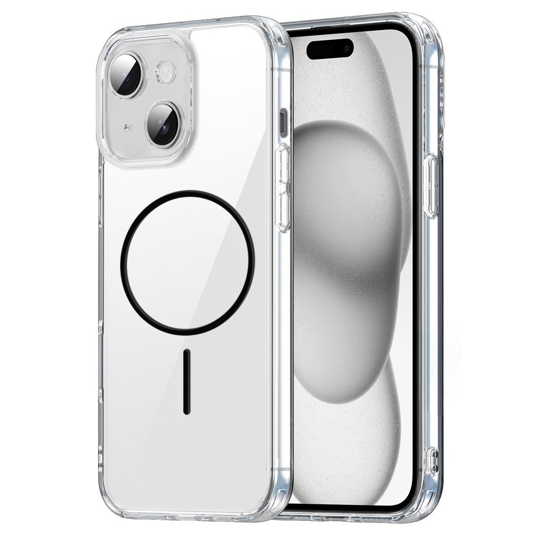 Coque TPU transparente iphone 14 avec magsafe couleur Noir