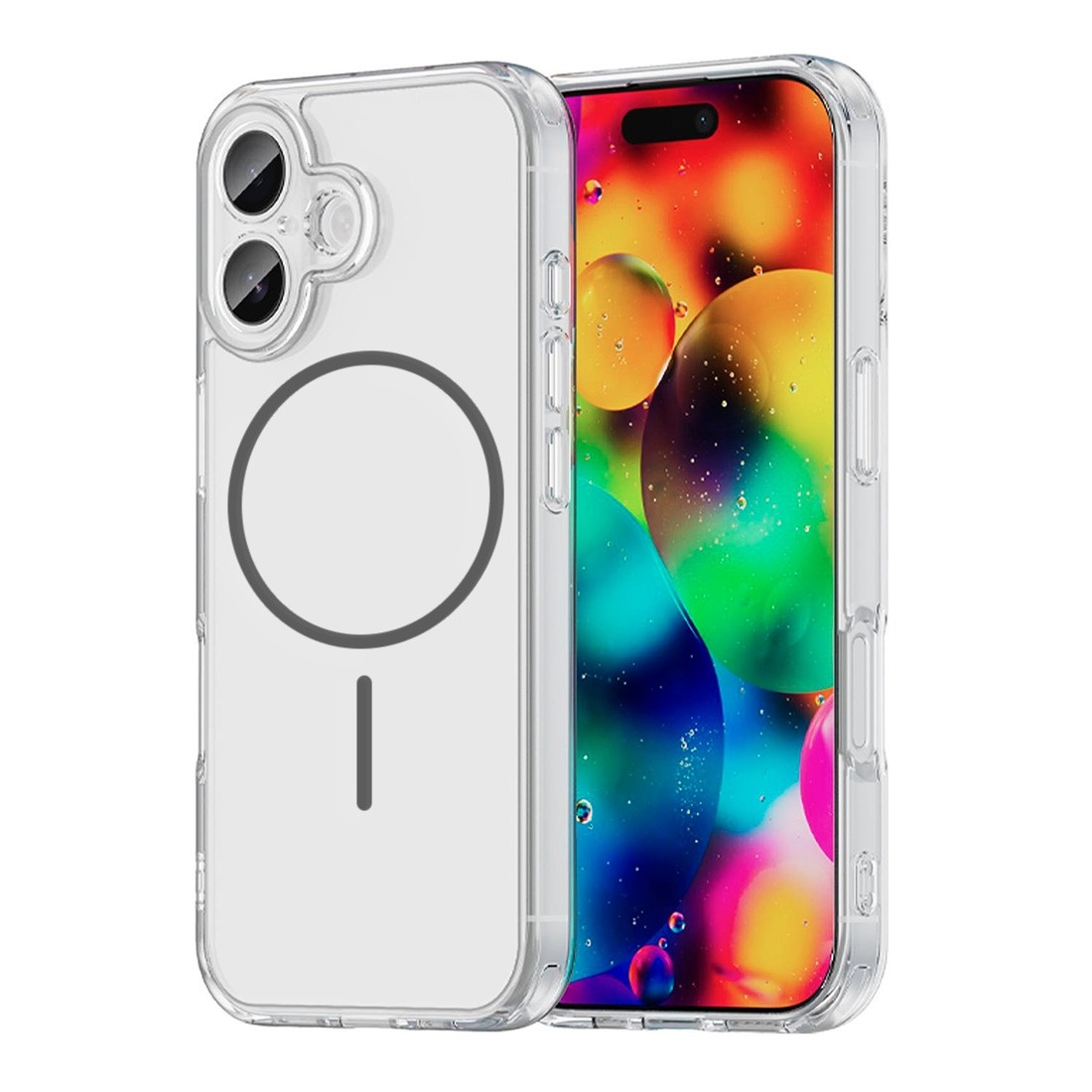 Coque renforcée transparente iPhone 17 avec magsafe - Gris
