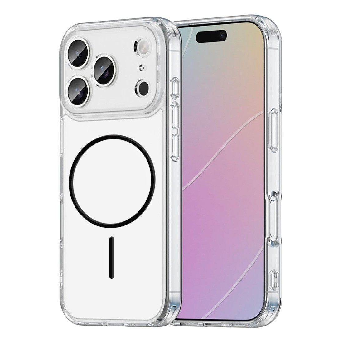 Coque renforcée transparente iPhone 17 pro Max avec magsafe - Noir