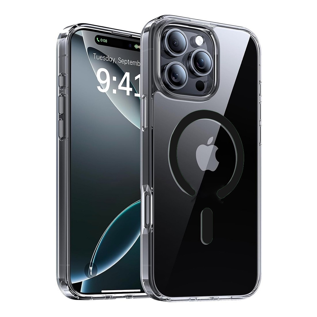 Coque Renforcée transparente iPhone 16 Pro Max avec magsafe Noir