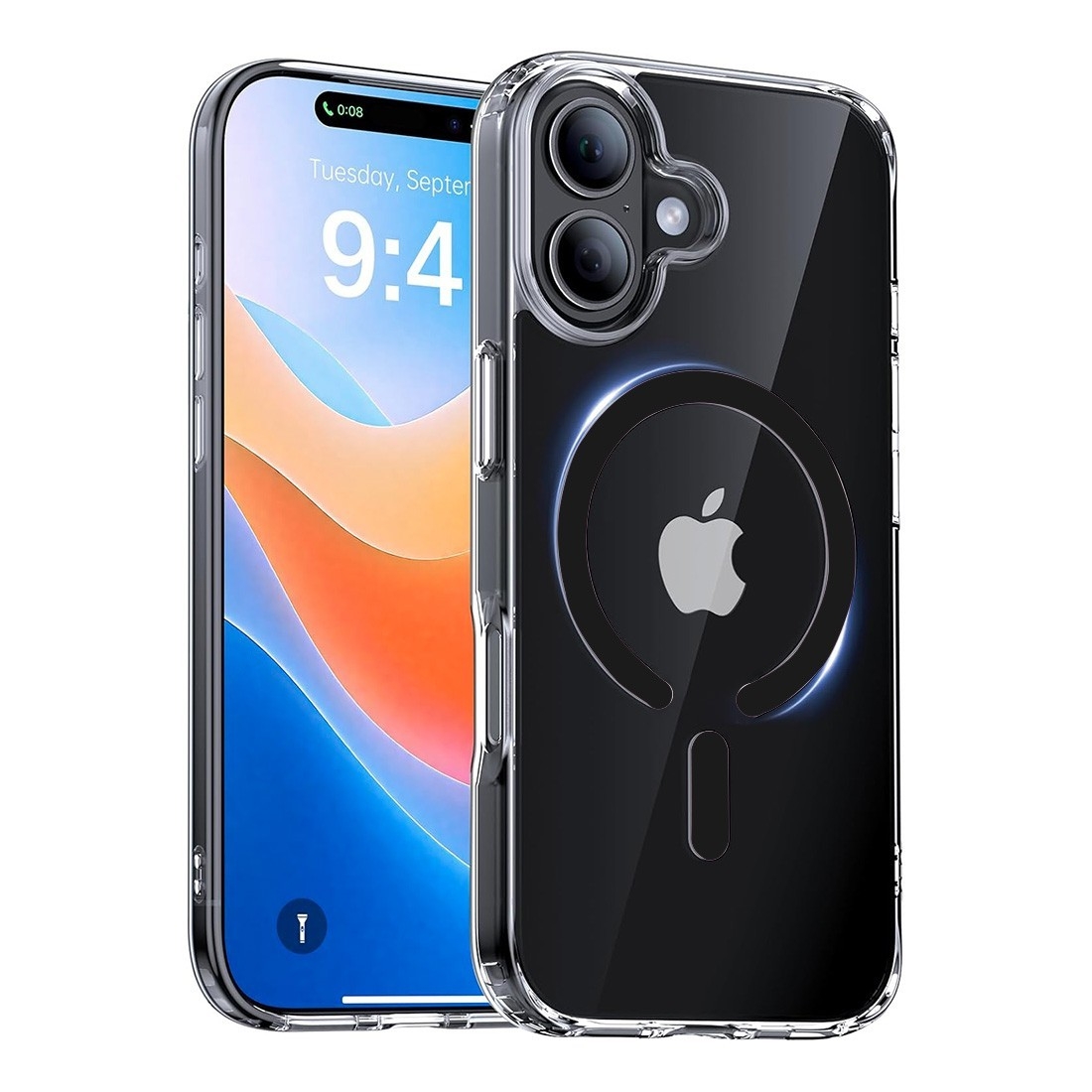 Coque Renforcée transparente iPhone 17 avec magsafe couleur Noir