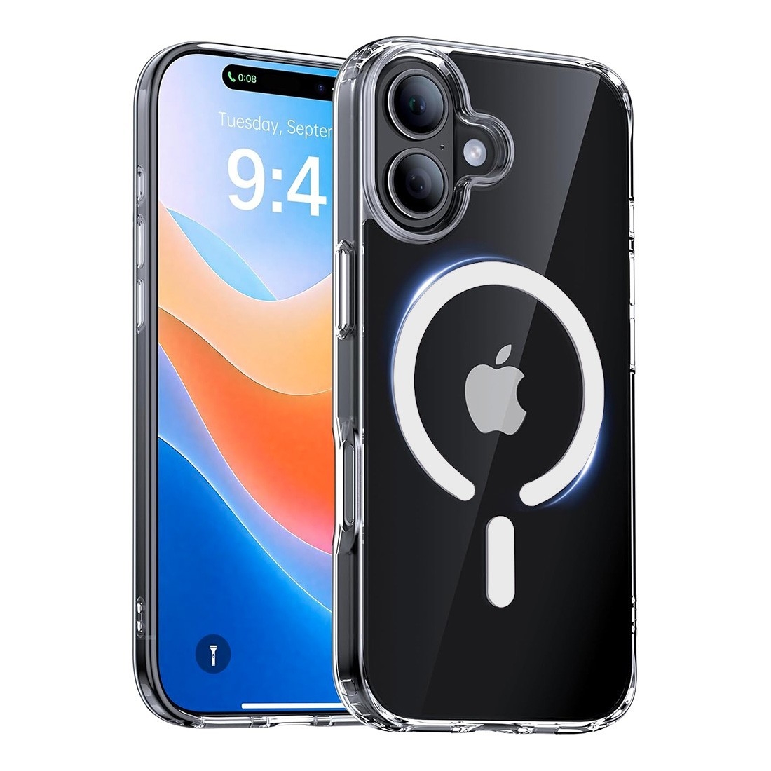 Coque Renforcée transparente iPhone 17 avec magsafe couleur Blanc