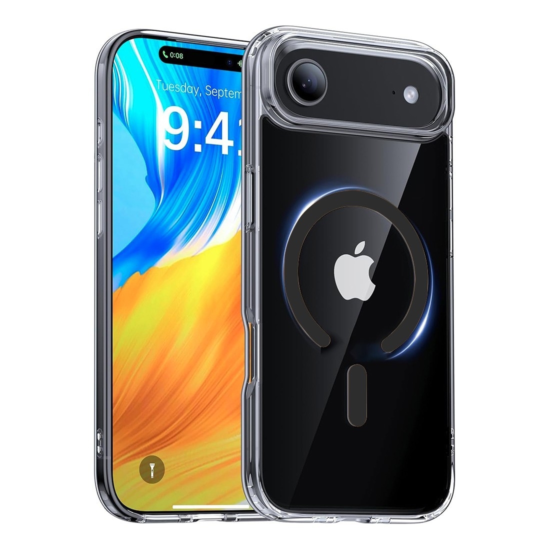 Coque Renforcée transparente iPhone Air avec magsafe couleur Noir