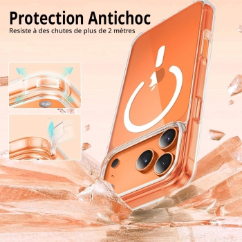 Coque Renforcée transparente iPhone Air avec magsafe couleur Blanc