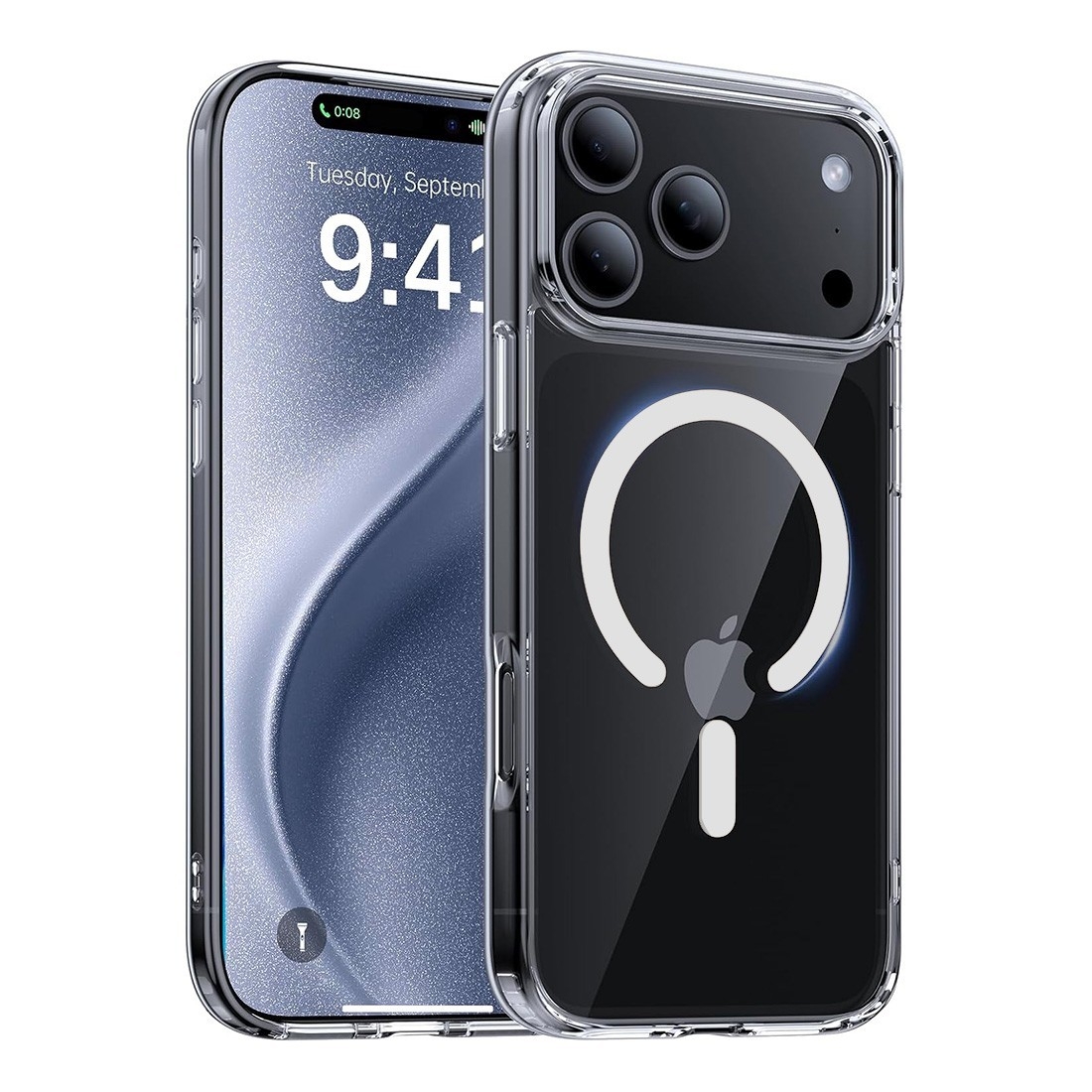 Coque Renforcée transparente iPhone 17 Pro Max avec magsafe Blanc