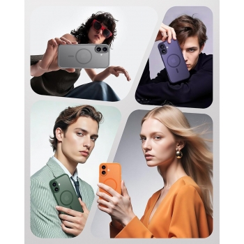 Coque renforcée semi transparente iPhone 17 Pro Max avec magsafe Gris