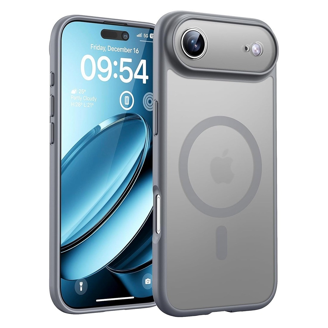 Coque renforcée semi transparente iPhone Air avec magsafe Gris