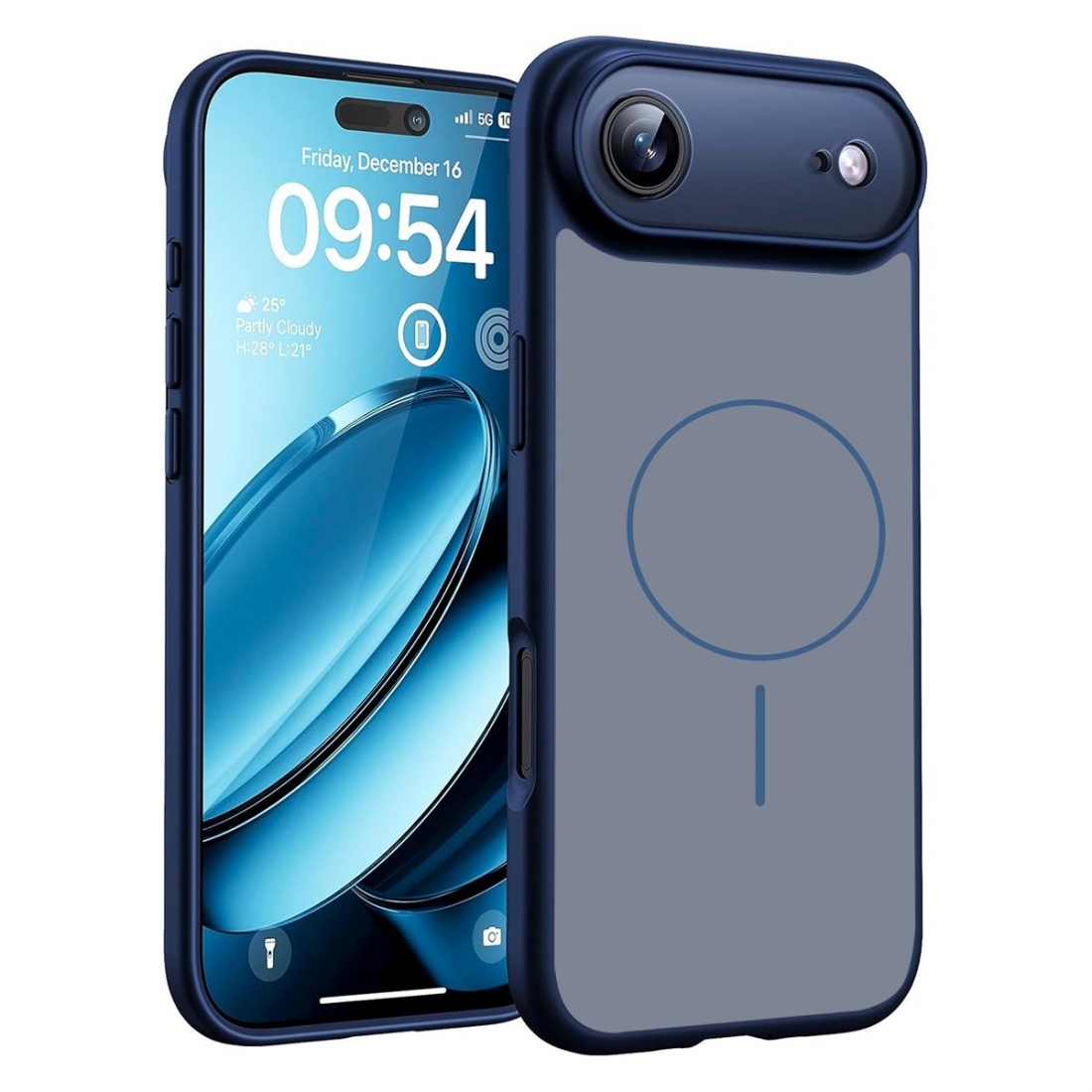 Coque renforcée de couleur iPhone Air avec magsafe couleur bleu