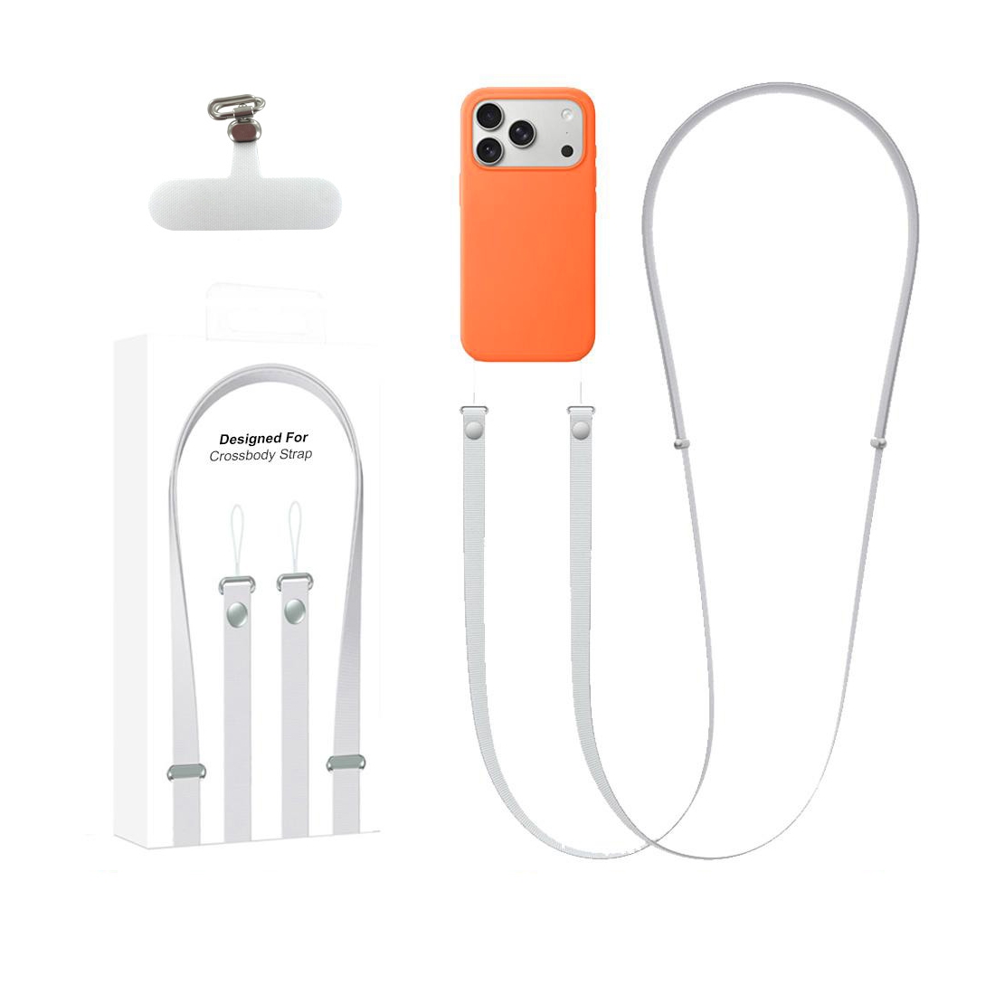 Bandouliere tissé  208 cm pour Smartphone - gris