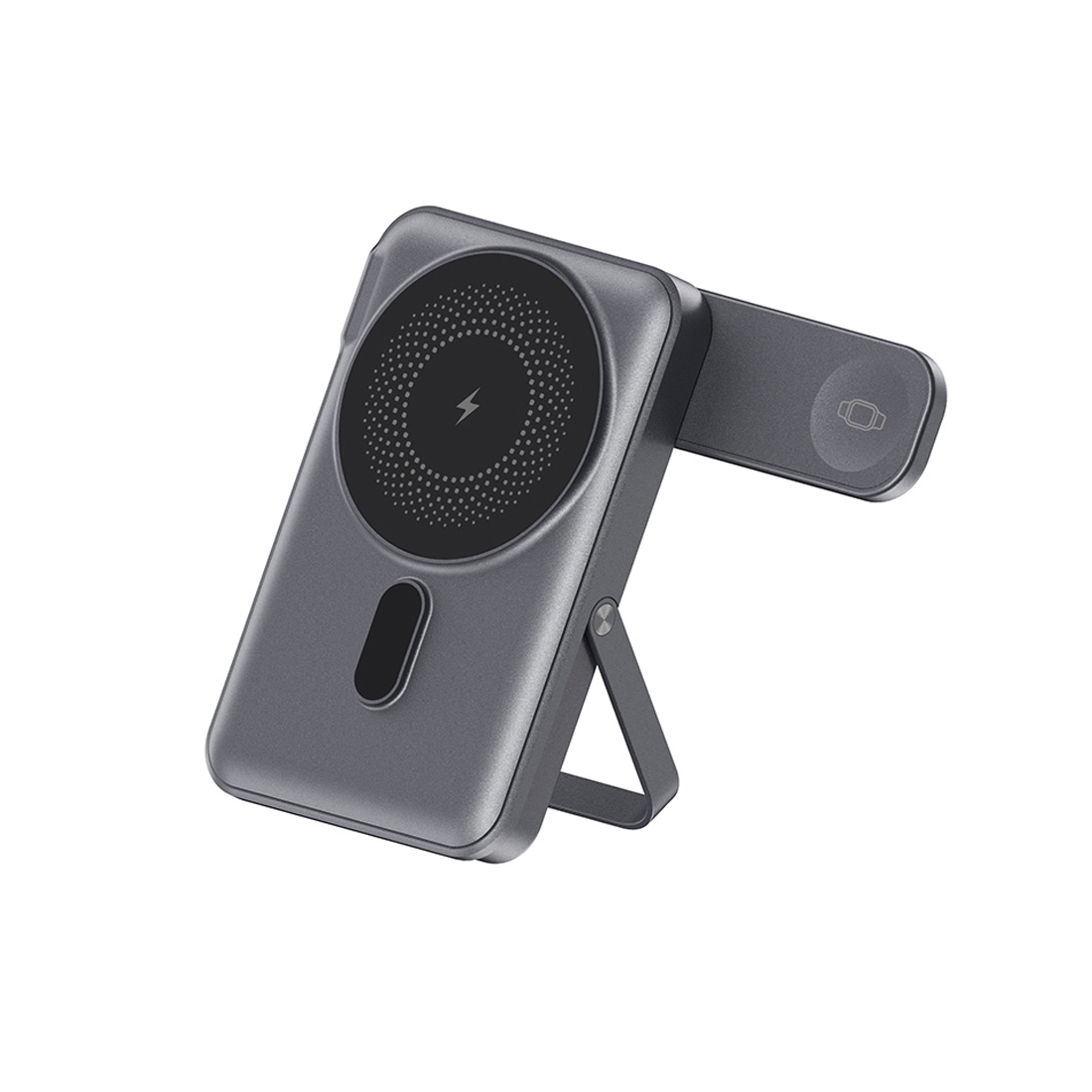 Batterie de secours 10000mah 3en1 avec support et recharge Apple Watch - gris