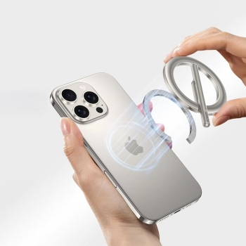 Support magnetique arrière en metal articulé pour tout smartphone