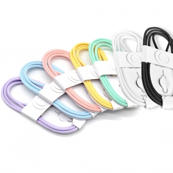 Cable Data Tressé Gamme Nylon POP Type-C vers Type-C - Noir