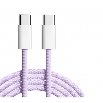 Cable Data Tressé Gamme Nylon POP Type-C vers Type-C - Lavande