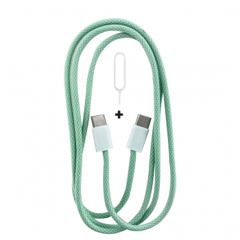 Cable Data Tressé Gamme Nylon POP Type-C vers Type-C - Vert