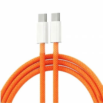 Cable Data Tressé Gamme Nylon POP Type-C vers Type-C - Orange