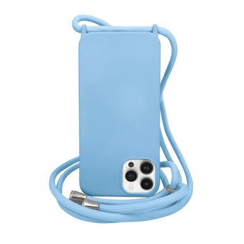 Coque premium + lacet Color lace pour iphone 14 Pro - bleu glacier