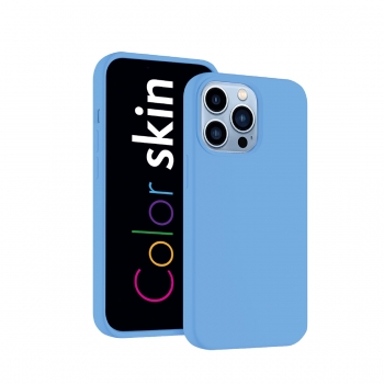 Coque premium Color Skin pour  iphone 14  pro couleur bleu glacier