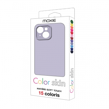 Coque premium Color Skin pour iphone 15  - Gris lavande
