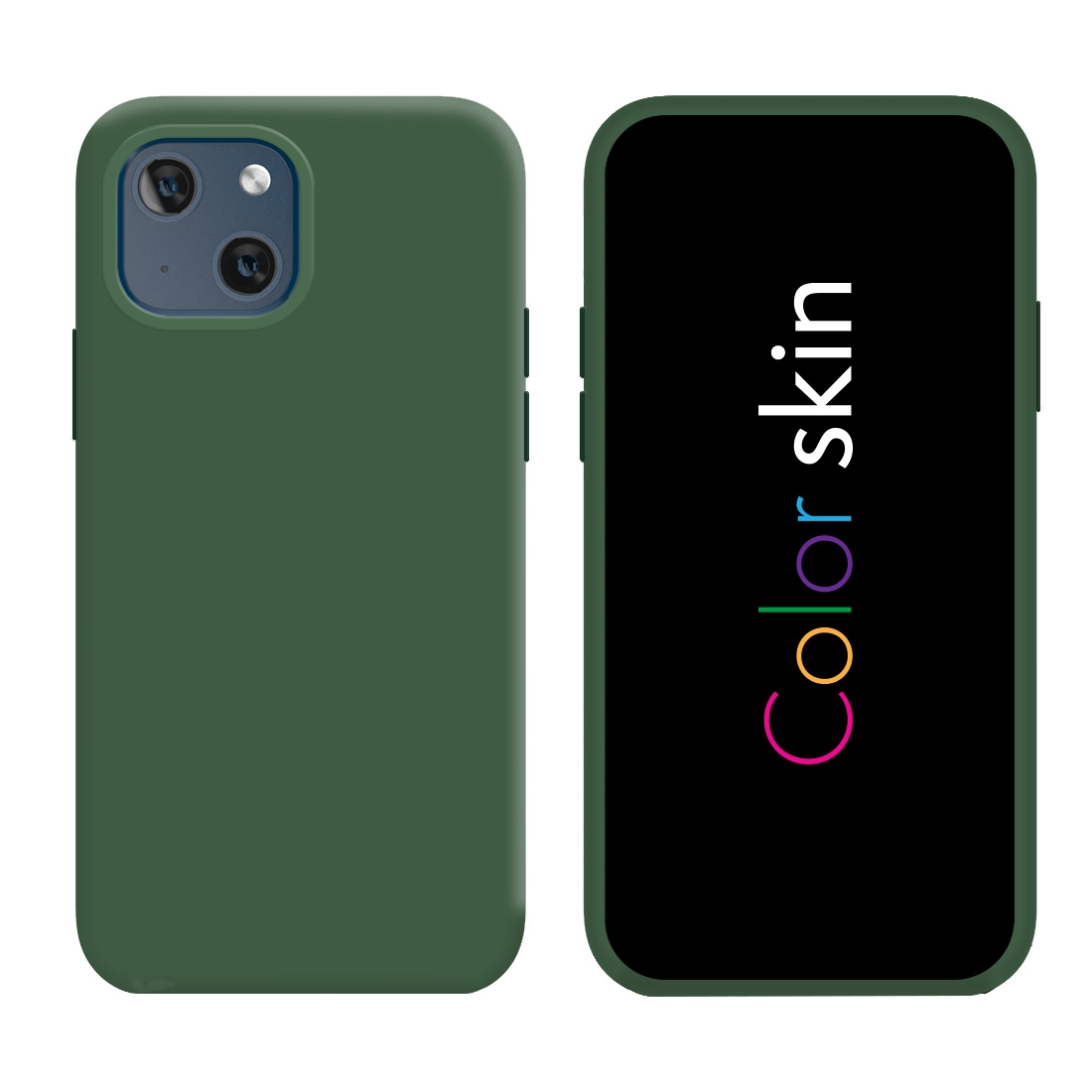 Coque premium Color Skin pour iphone 15 - vert kaki