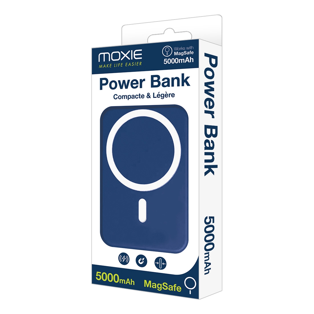 Batterie de secours MagSafe 5000mah charge rapide - Bleu fonçé