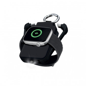 Powerbank Porte Clefs 2000mah Lightning / Type C + Apple watch - Noir