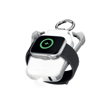 Powerbank Porte Clefs 2000mah Lightning / Type C + Apple watch - Blanc