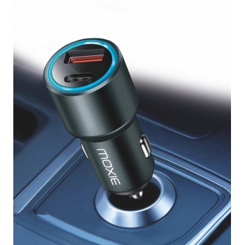 Chargeur Allume Cigare en Aluminium double entrée USBA+ USBC - 48 WATT