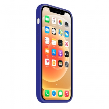 Coque Silicone Moxie BeFluo Fine et Légère pour iPhone 15 Pro, Intérieur Microfibre - Bleu electrique